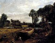 John Constable Boat-Building on the Stour oil